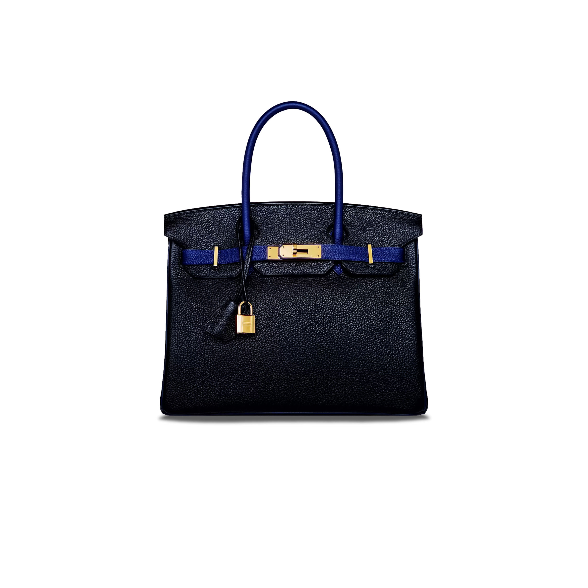 HERMÈS BIRKIN 35 EPSOM MIDNIGHT BLUE AND ELECTRIC BLUE WITH GOLD BUCKLE BAG H028369CK09 (35*28*18cm)